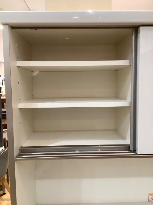 Pamouna (パモウナ) レンジボード ホワイト 299 スライド2枚扉 3段引き出し