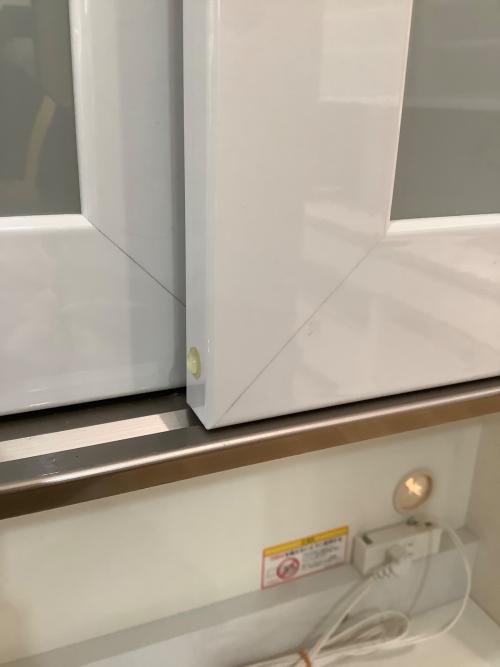 Pamouna (パモウナ) レンジボード ホワイト 299 スライド2枚扉 3段引き出し