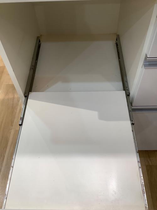 Pamouna (パモウナ) レンジボード ホワイト 299 スライド2枚扉 3段引き出し