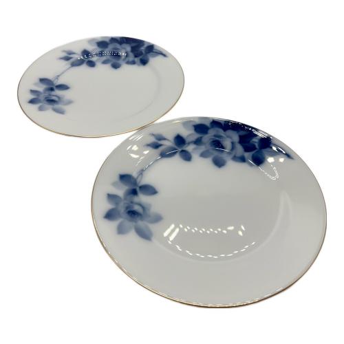 大倉陶園 (オオクラトウエン) フィッシュ皿 ▲ ブルーローズ8011A/2H 2Pセット