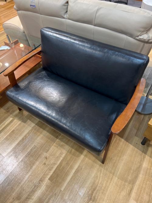 2人掛けソファー ブラック 192 合皮