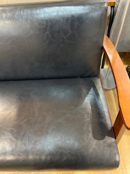 2人掛けソファー ブラック 192 合皮