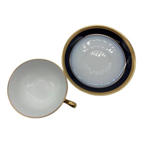 大倉陶園 (オオクラトウエン) ティー碗皿 瑠璃片葉金蝕