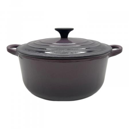 LE CREUSET (ルクルーゼ) 両手鍋 約18㎝ パープル｜トレファクONLINE