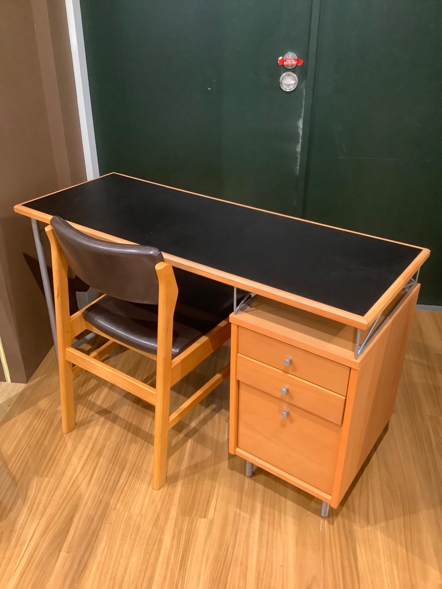 UNICO (ウニコ) デスク 258 ブラック×ライトブラウン GRIFU