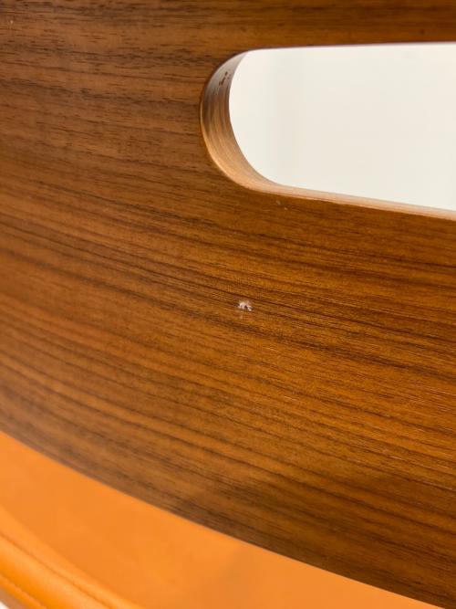 豊橋木工 デスクチェア 272 ブラウン×オレンジ UPRIGHT