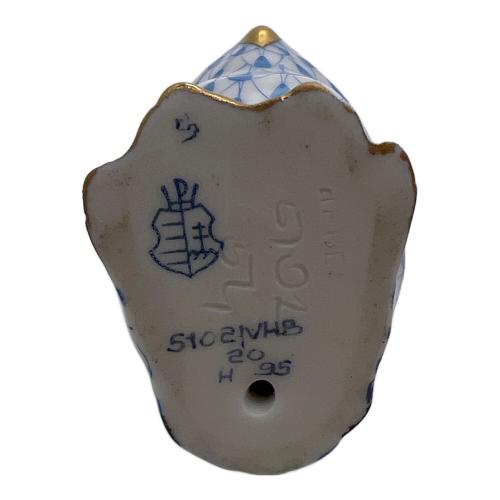 Herend (ヘレンド) フクロウ ブルー×ホワイト フィギュリン