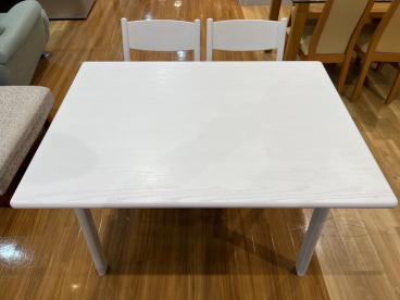 KA-2【新入荷　リサイクル品】ダイニング3点セット　白×グレー系 カテゴリ：ダイニングセット・テーブル】商品一覧｜中古・リサイクル