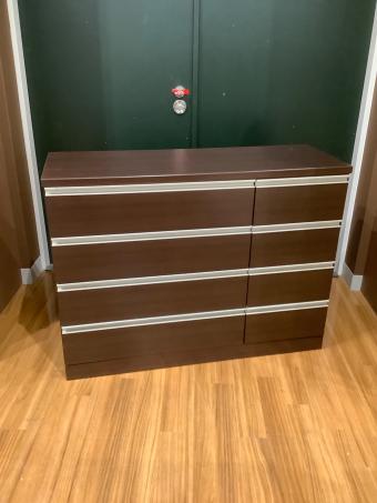 ニトリ ミドルチェスト 幅120 奥42 高90（ｃｍ） ダークブラウン