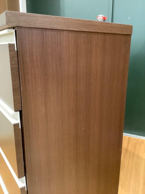 ニトリ ミドルチェスト 幅120 奥42 高90（ｃｍ） ダークブラウン