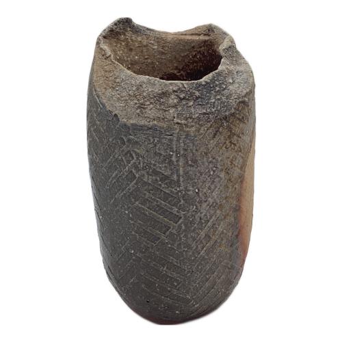 伊勢崎淳 （人間国宝） 花瓶 シリーズ： 備前ブリージングクレイ花生 307