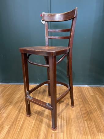 カウンターチェアー ウッドステンレス 北欧調 ブラウン