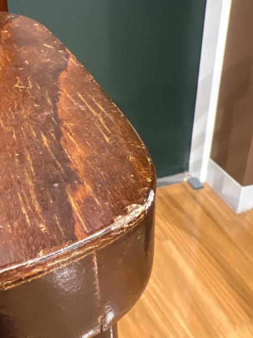 カウンターチェアー ウッドステンレス 北欧調 ブラウン