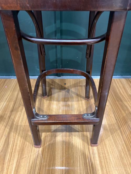 カウンターチェアー ウッドステンレス 北欧調 ブラウン