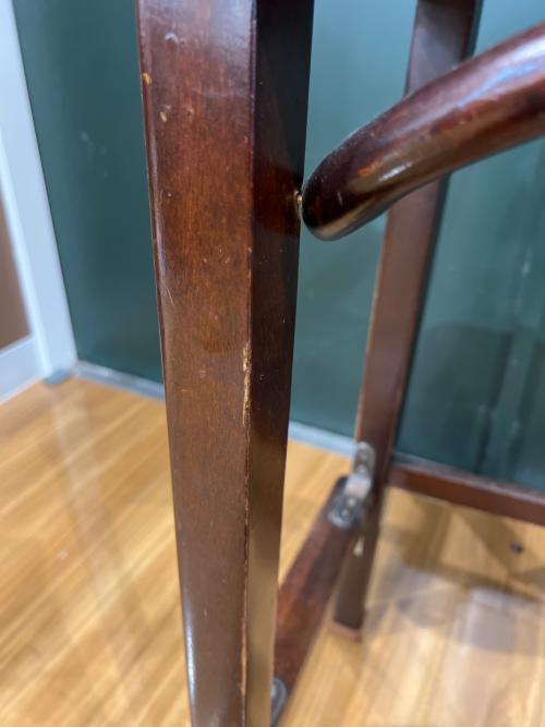 カウンターチェアー ウッドステンレス 北欧調 ブラウン