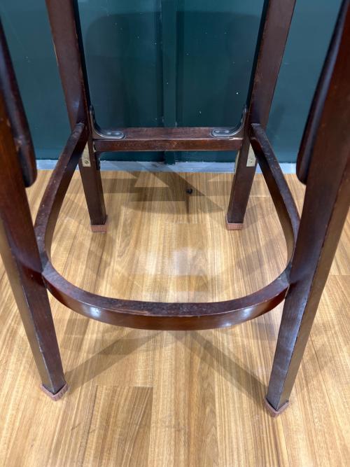 カウンターチェアー ウッドステンレス 北欧調 ブラウン