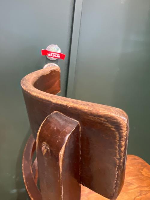 カウンターチェアー ウッドステンレス 北欧調 ブラウン