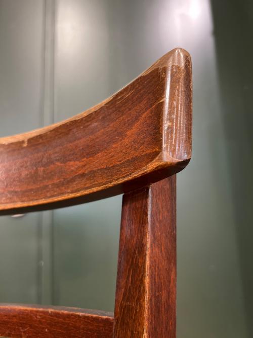 カウンターチェアー ウッドステンレス 北欧調 ブラウン