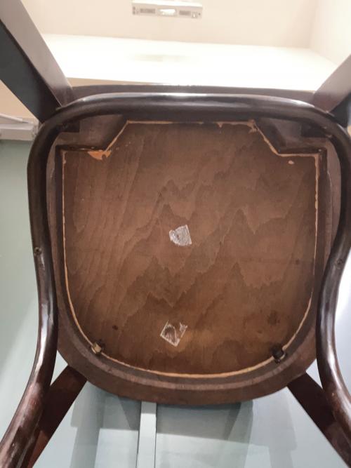 カウンターチェアー ウッドステンレス 北欧調 ブラウン