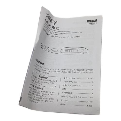 TESCOM (テスコム) ヘアーアイロン NBS1200 2023年製 ノビー ストレートアイロン