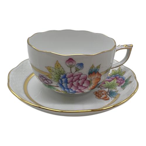 Herend (ヘレンド) カップ&ソーサー ホワイト×マルチカラー@ ヴィクトリアゴールド
