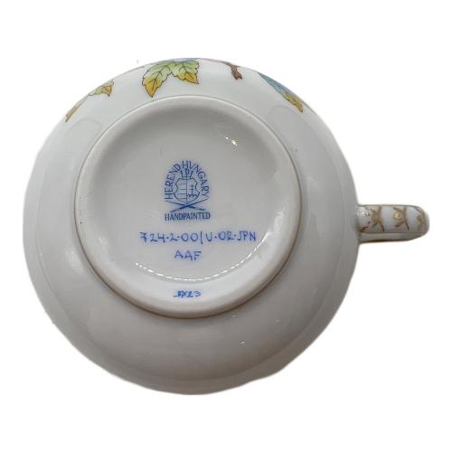 Herend (ヘレンド) カップ&ソーサー ホワイト×マルチカラー@ ヴィクトリアゴールド