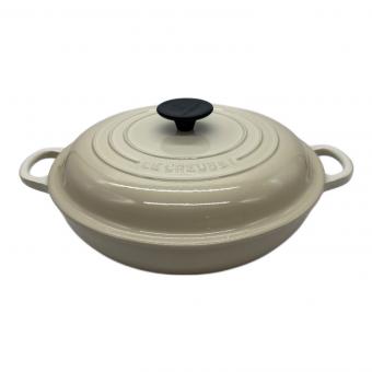 LE CREUSET (ルクルーゼ) 両手鍋 26 ベージュ