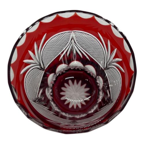 江戸切子 (エドキリコ) 紅焼酎グラス 縁飾り