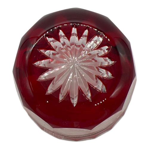江戸切子 (エドキリコ) 紅焼酎グラス 縁飾り