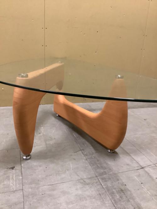 コーヒーテーブル ガラス ナチュラル