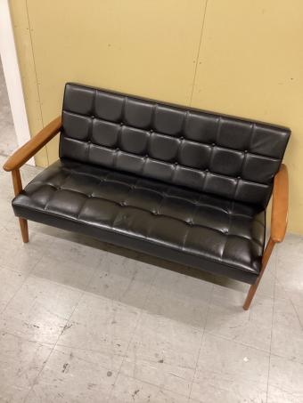 カリモク60 (カリモクロクマル) 2人掛けソファー 462 スタンダードブラック Kチェア