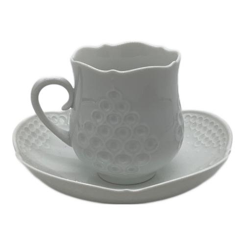 Meissen (マイセン) カップ&ソーサー ホワイトレリーフ