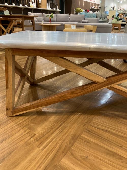 WTW (ダブルティー) コーヒーテーブル 68 幅:約119cm 高さ:約47cm 奥行:約60cm グレー PI
