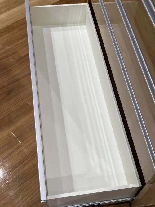 昇光家具 キッチンチェスト 300 幅:約120.5cm 高さ:約101cm  奥行:約43.5cm ナチュラル×シルバー