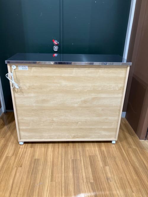 昇光家具 キッチンチェスト 300 幅:約120.5cm 高さ:約101cm  奥行:約43.5cm ナチュラル×シルバー