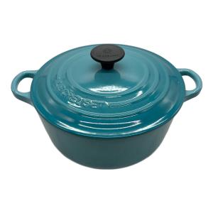 LE CREUSET (ルクルーゼ) ホーロー鍋 22cm スカイブルー ココット・ロンド