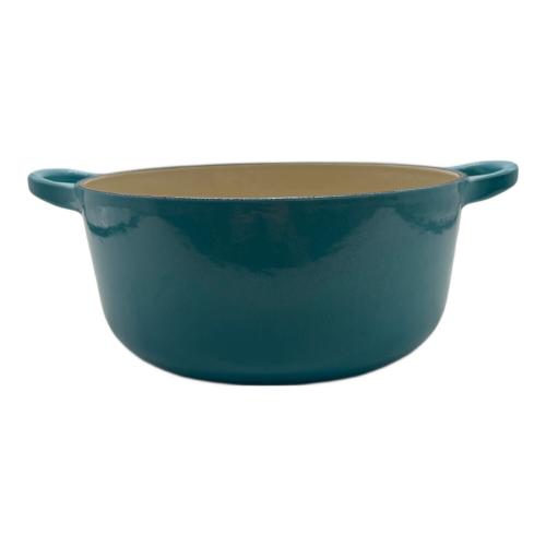 LE CREUSET (ルクルーゼ) ホーロー鍋 22cm スカイブルー ココット・ロンド
