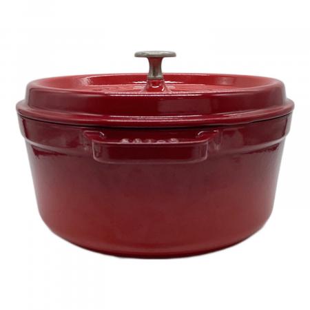 STAUB LA COCOTTE ハート型 両手鍋 レッド Staub (ストウブ) 両手鍋 LA COCOTTE SIZE 24cm レッド｜トレファクONLINE
