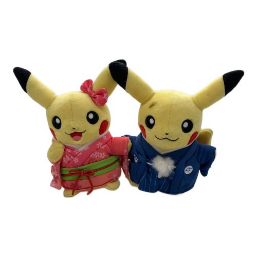 Pokemon Center (ポケモンセンター) マンスリーピカチュウ ヌイグルミ 2016お正月ペアセット ヨゴレ有 @