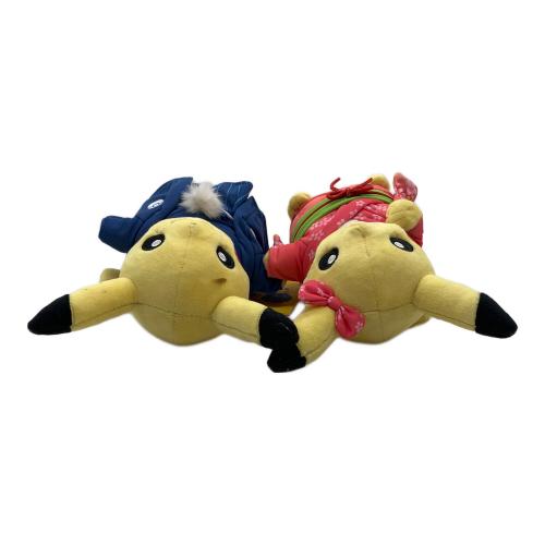 Pokemon Center (ポケモンセンター) マンスリーピカチュウ ヌイグルミ 2016お正月ペアセット ヨゴレ有 @