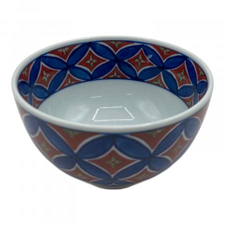 源右衛門窯(ゲンエモンガマ) 染錦七宝紋(赤) 飯碗｜トレファクONLINE