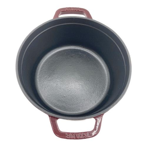 Staub (ストウブ) 両手鍋 1102087 エンジ ラウンド ココット