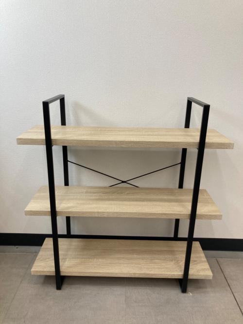 LOWYA (ロウヤ) オープンシェルフ ナチュラル×ブラック 3段