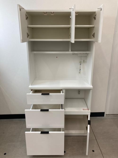 ニトリ レンジボード ホワイト 3枚扉 エトナ