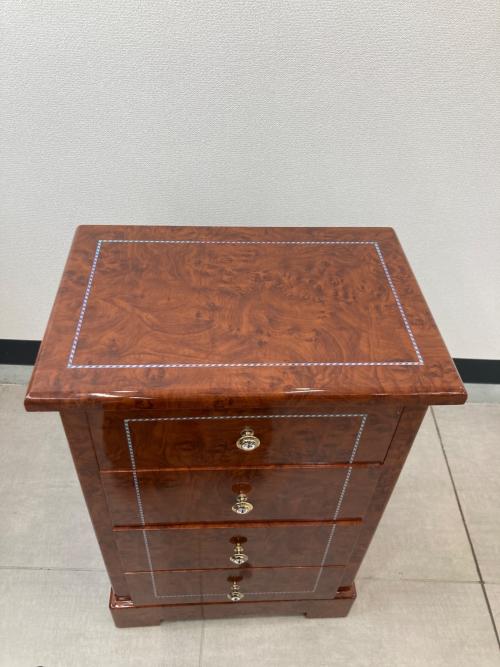 ４段サイドチェスト ブラウン