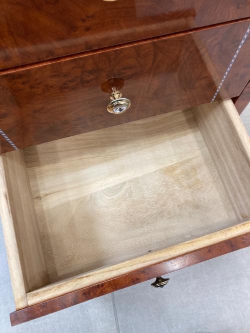 ４段サイドチェスト ブラウン