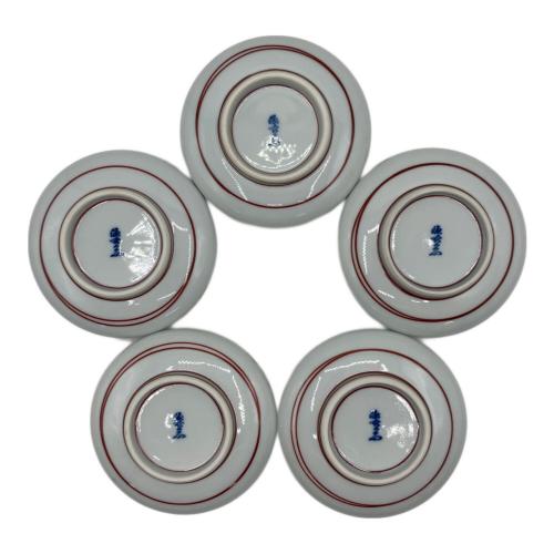 源右衛門窯(ゲンエモンガマ) 取皿揃え 赤絵牡丹見込 5Pセット