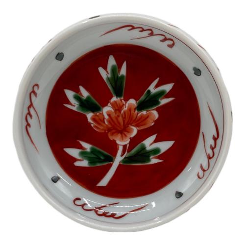 源右衛門窯(ゲンエモンガマ) 取皿揃え 赤絵牡丹見込 5Pセット