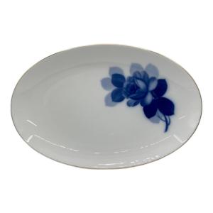 大倉陶園(オオクラトウエン) オーバルプレート 35cmプラター ブルーローズ(8011)