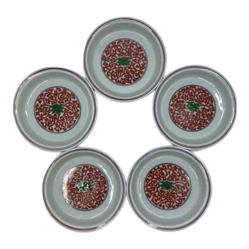 源右衛門窯(ゲンエモンガマ) 赤唐草 銘々皿 5Pセット